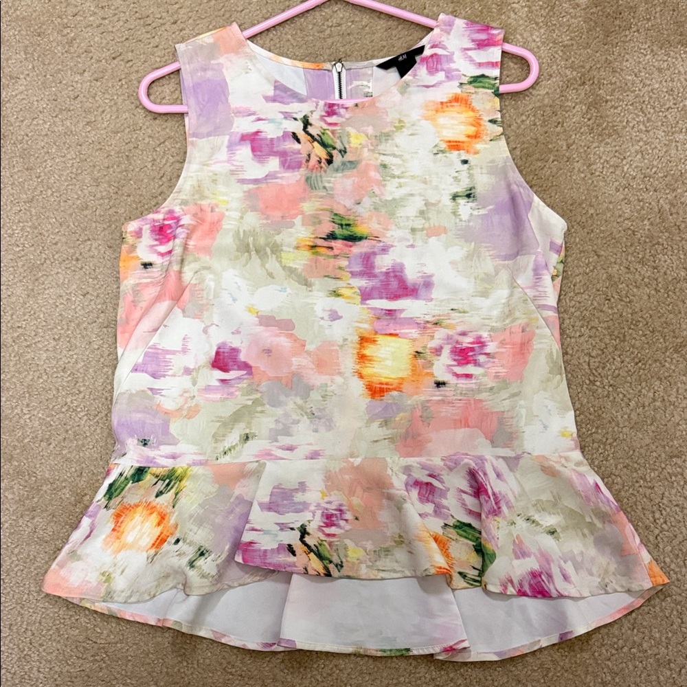 H&M Floral Sleeveless Top - Multicolor